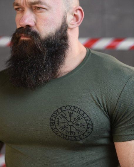 Тактична футболка потовідвід SABUR РУНИ ОЛИВА ВТ6563 | Зображення 5