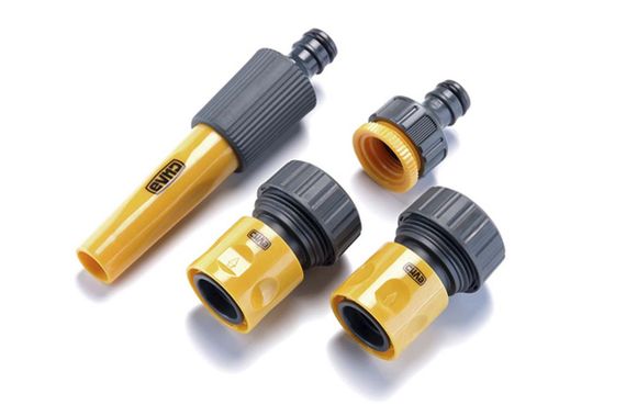 Набор: насадка-распылитель, коннекторы 3/4: 3/4 аквастоп , 3/4, адаптер 1/2+3/4 СИЛА