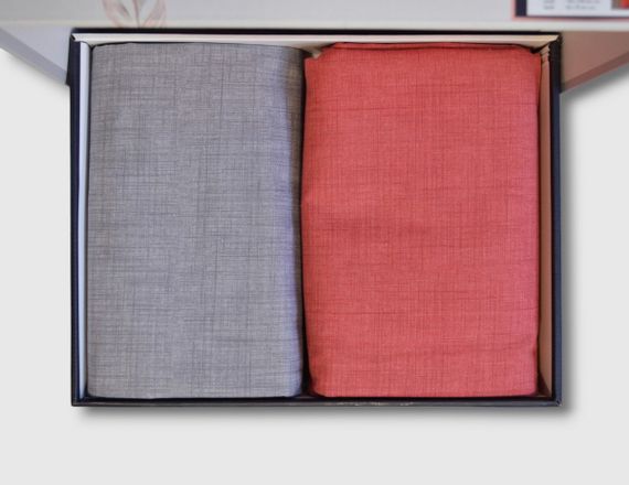 Комплект постільної білизни Bella Home Ranforse 200×220 см Kirmizi-Gri | Зображення 1