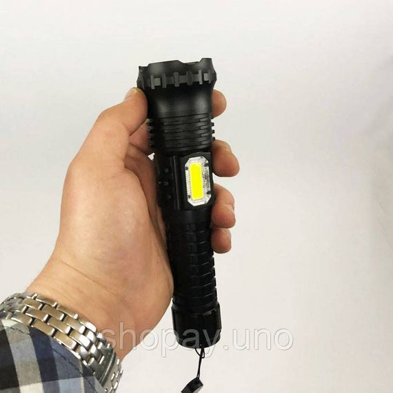 Портативний LED ліхтар на батареї Police, Ліхтарик на USB зарядкою для дому, Сильний ліхтарик AX-95 | Зображення 3