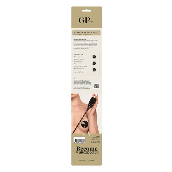 Стек Guilty Pleasure Radiant Reign Crop із золотим акцентом, чорний, 66 см Sex Aura | Зображення 6