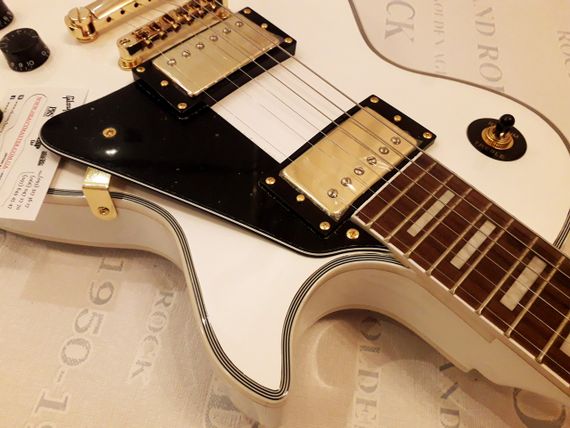 Електрогітара Gibson Les Paul Custom White Alpine China | Зображення 5