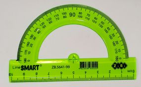 Транспортир 100 мм, тонований, SMART Line ZB.5641-99 ZiBi (4823078930255) Салатовий