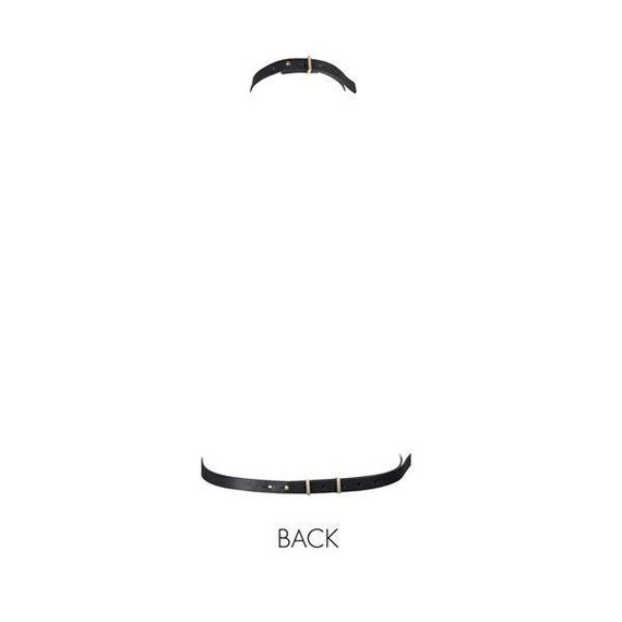 Портупея Bijoux Indiscrets MAZE - I Harness Black, екошкіра, дуже стильна | Зображення 1