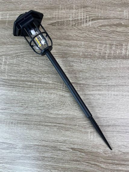 Сонячний садовий ліхтар Solar Garden Light ZL-W611 1шт для освітлення доріжок клумб газонів Чорний | Зображення 2