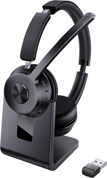 Беспроводные наушники Yukigefe KH53 Bluetooth гарнитура для колл-центра с микрофоном и шумоподавлением