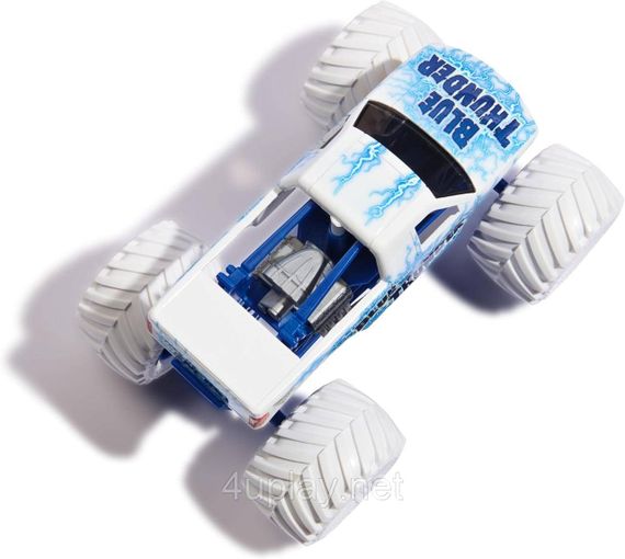 Оригинал Monster Jam Blue Thunder Monster Truck Монстр-трак 1:24 Синий гром Металлический кузов | Зображення 4