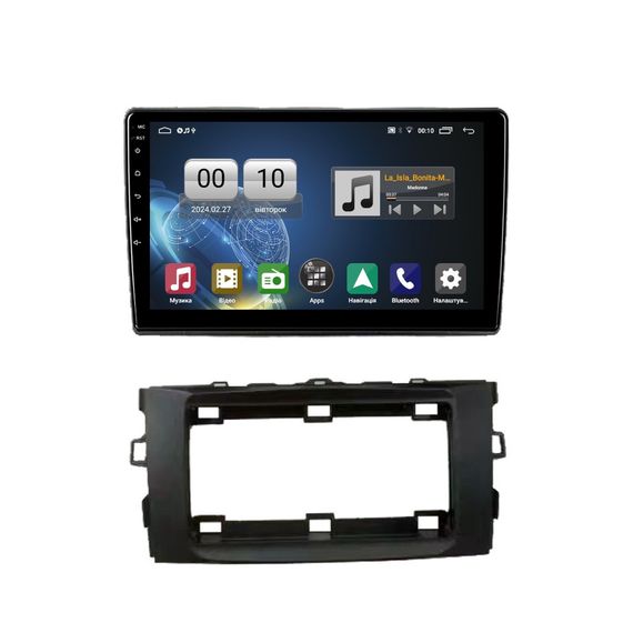Штатна магнітола серії QIV Q1 під Toyota Auris 2006-2012 (F2) 10 дюймів
