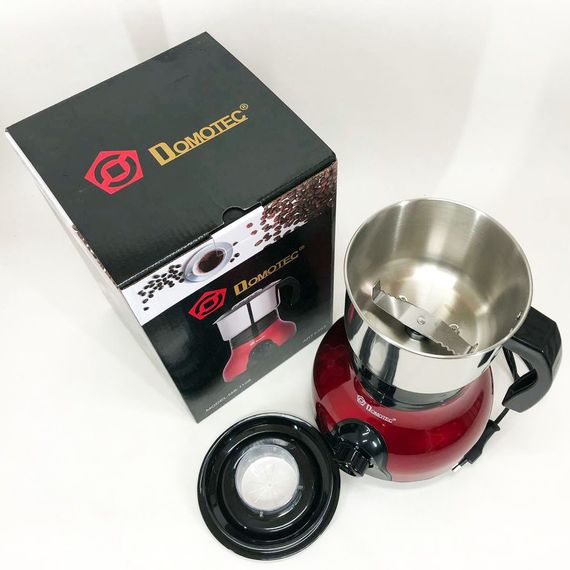 Ножова кавомолка для дому Domotec, Побутова кавомолка стаціонарна для кави та цукру LN-56 | Зображення 9