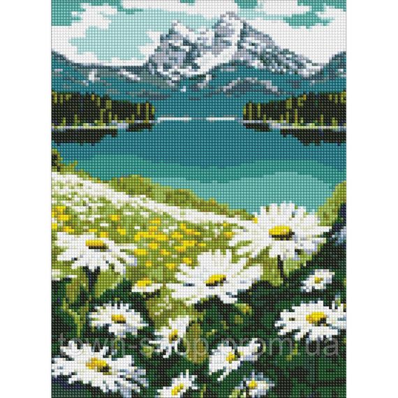 Алмазная мозаика "Цветущие ромашки" ©art_selena_ua AMO7803, 30х40см