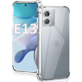 TPU чохол GETMAN Ease logo посилені кути Full Camera для Motorola Moto E13 Безбарвний (прозорий)