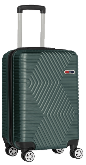 Мала пластикова валіза на колесах 45L GD Polo смарагдова