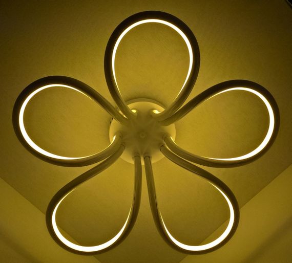 Люстра світлодіодна стельова LED світильник для квартири на стелю лед 25099 Білий 19х61х61 см. | Зображення 2