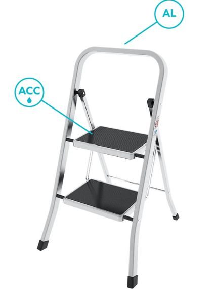 Драбина Colombo Factotum Alu 2 щаблі (G110AT2W) | Зображення 2