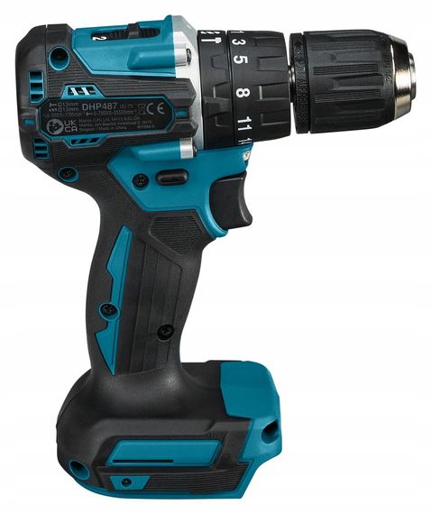 Шуруповерт-дрель с ударным режимом аккумуляторный Makita DHP487Z (40 Нм, 1.5-13 мм, BL, LXT, без аккумуляторов и зарядного устройства) | Зображення 3