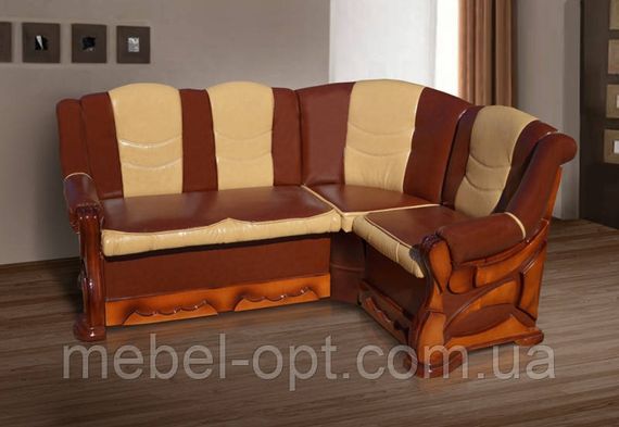 Кухонный мягкий уголок Визит, цвет дерева орех, кожзам apparel rodeo 02+01