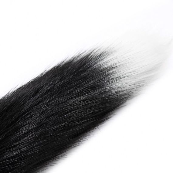 Анальная пробка с хвостом Midnight Fox L  металлическая основа и роскошный пушистый хвост | Зображення 7