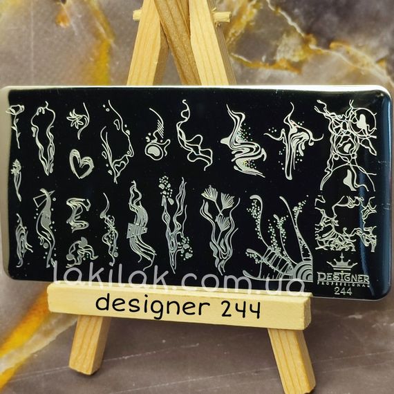 Пластина 244 для стемпінгу Designer Professional (12х6см)