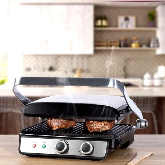 Електрогриль контактний ProfiCook PC-KG 1029, 2000 Вт, розкриття 180°, знімні пластини | Зображення 1