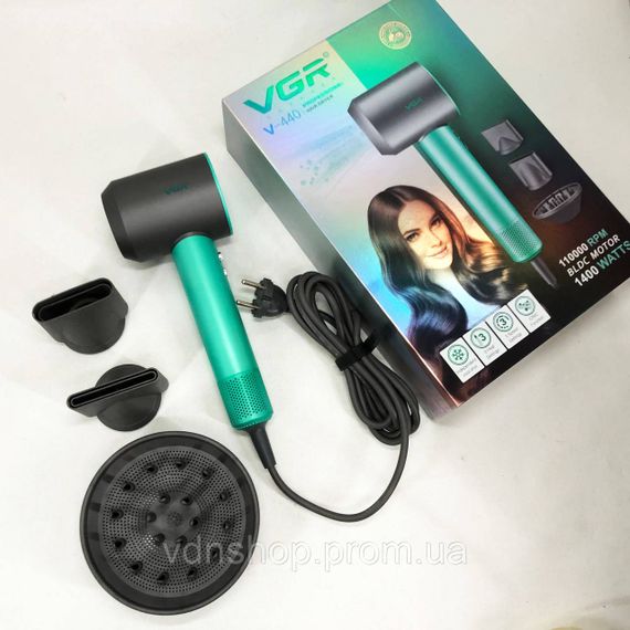 Фен профессиональный домашний для волос VGR, Женский мощный фен для укладки волос BZ-22 | Зображення 8