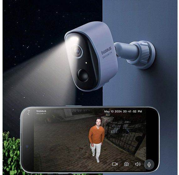 IP-камера відеоспостереження Baseus Security N1 Plus Outdoor Camera 2K 2-Cam Kit White EU | Зображення 7