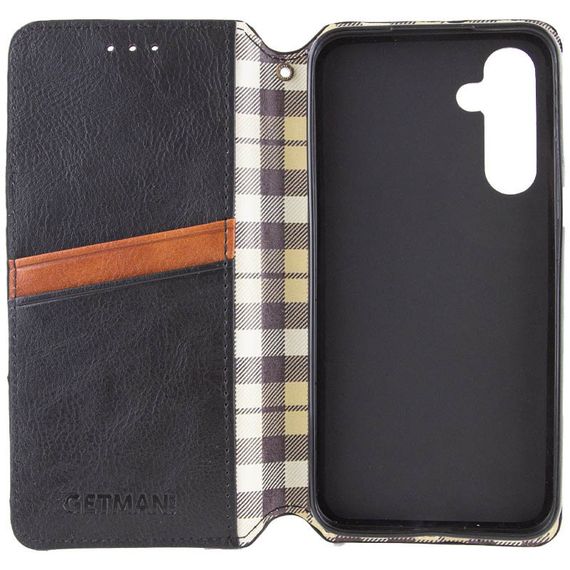 Кожаный чехол книжка GETMAN Cubic (PU) для Samsung Galaxy M34 5G Штучна шкіра, Слот для візитки, Чорний | Зображення 1