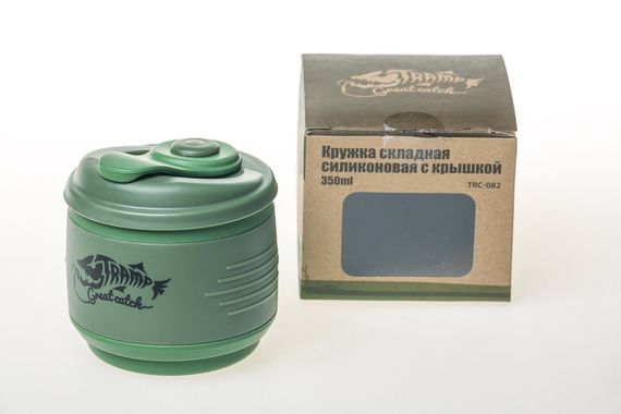 Кружка складна силіконова Tramp з кришкою 350ml oliva UTRC-082-olive | Зображення 2