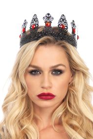 Металлическая корона Leg Avenue Filigree royal crown, Черный, One Size