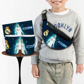 Набір: дитяча сумка-бананка+кружка Кріштіану Роналду 32х15см, бананка для хлопчика через плече на подарунок (00911)