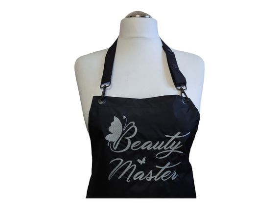 Фартух майстра візажу шугарінгу епіляції чорний з вишивкою Beauty Master 02956 | Зображення 1
