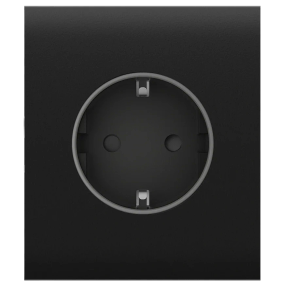 Ajax CenterCover (basic) [type F] Black Фронтальна панель - Розетки
