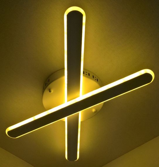 Люстра світлодіодна стельова LED світильник для квартири на стелю лед 25332 Білий 8х35х60 см. | Зображення 1
