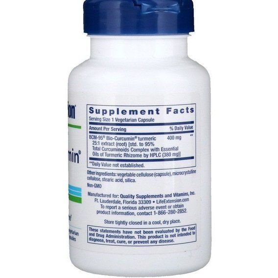 Куркума Life Extension Super Bio-Curcumin 400 mg 60 Veg Caps | Зображення 1