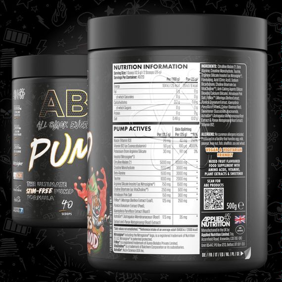 Передтренувальний комплекс Applied Nutrition ABE Pump 500 g (Tigers Blood) | Зображення 1