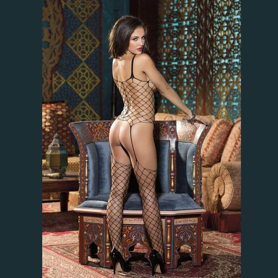 БодіСтокінг (Боді комбінезон Сітка) Babydoll 48 Чорний 9051 | Зображення 2