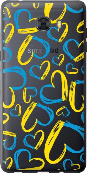 Чехол на Samsung Galaxy C9 Pro Сердца UA "5292u-720-17620"