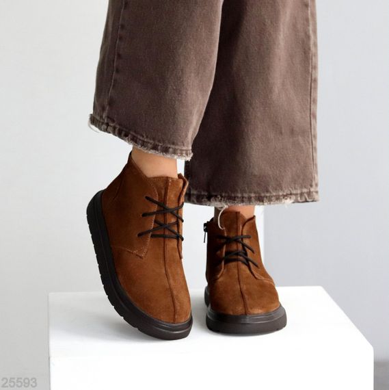 Дизайнерские рыжие ботинки дезерты натуральная замша в ассортименте | Зображення 5