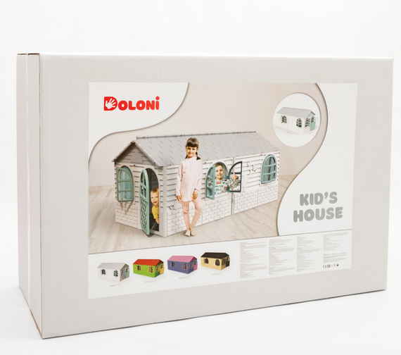 Детский игровой Домик со шторками 02550/23 пластиковый | Зображення 3