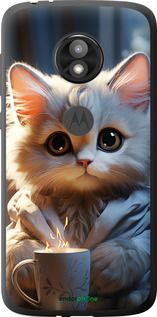 Чохол на Motorola Moto E5 Play Білий кіт "5646u-1429-2448"