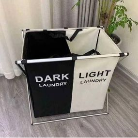 Кошик для білизни розкладний з 2 відсіками Laundry Basket