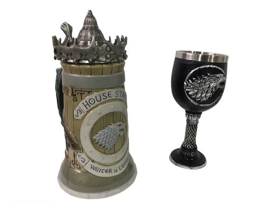 Подарунковий набір Кухоль Game Of Thrones House Stark Гра Престолів Дім Старків і Келих Дім Старків | Зображення 2