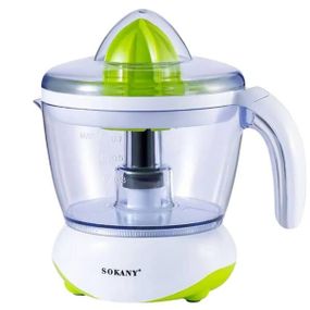 Соковыжималка электрическая для цитрусовых с чашей 45Вт  SOKANY WK-725 Белая с салатовым