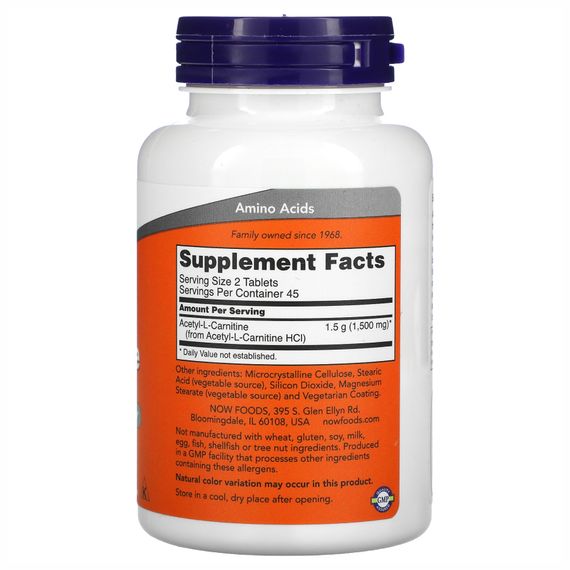 Acetyl L-Carnitine 750mg - 90 tabs | Зображення 1