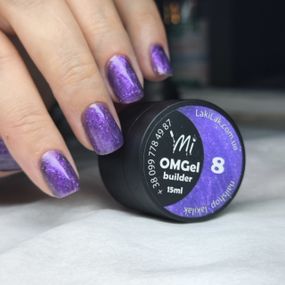 Гель для декора Mi OMGel №8 (фиолетовый с фиолетовым шиммером) 5мл