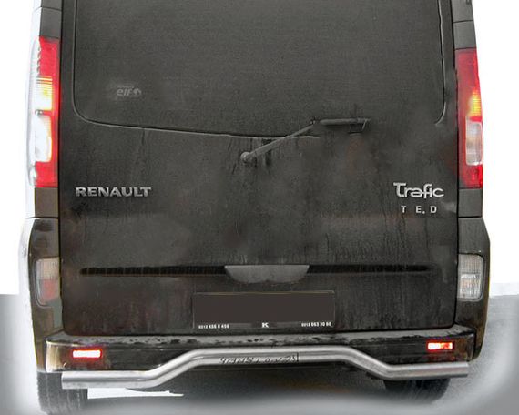 Задняя защита AK006 (нерж) для Opel Vivaro 2001-2015 гг