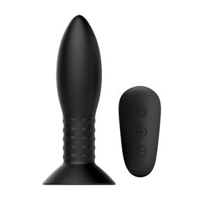 Анальна пробка з вібрацією і ротацією MR Play Super Rower Rotation Beads Anal Plug, чорна