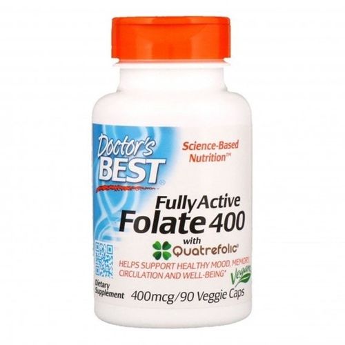 Фолієва кислота Doctor's Best Fully Active Folate 400 mcg 90 Veg Caps