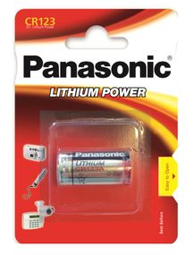 Батарейка Panasonic литиевая CR123 блистер, 1 шт. (CR-123AL/1BP)