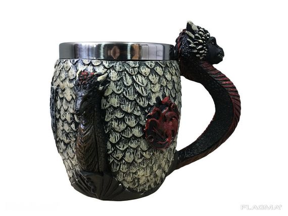 Кружка Чашка Бокал Игра Престолов Fire and Blood Targaryen 3D Дом Таргариен Таргариены | Зображення 5