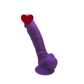 Фалоімітатор SilexD Johnny Purple (MODEL 1 size 7in), двошаровий, силікон+Silexpan, діаметр 3,8 см Sex Aura